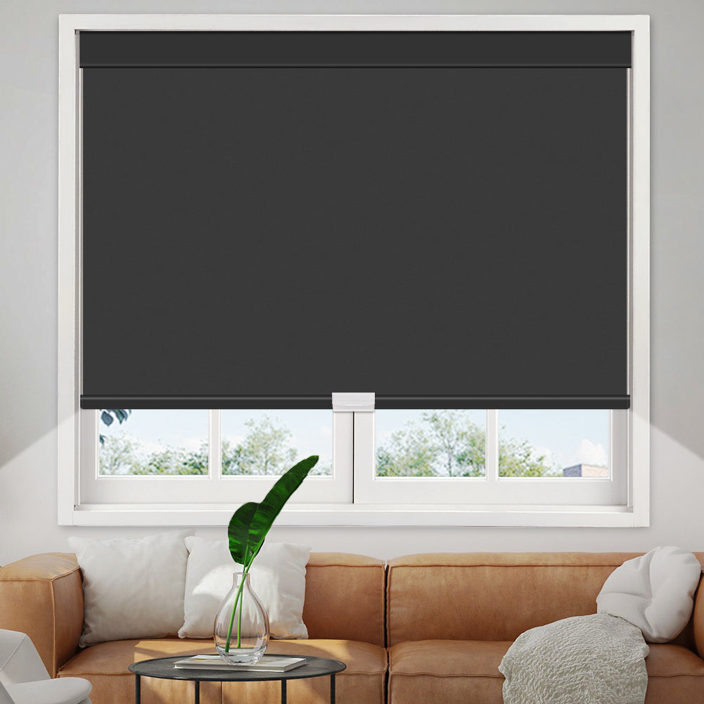 Manual Cordless Blackout Roller Shade - Vinyl Fabric