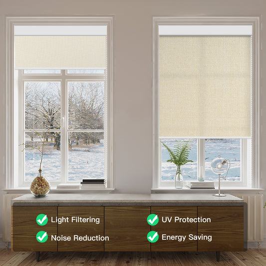 Manual Corded Light Filtering Roller Shade