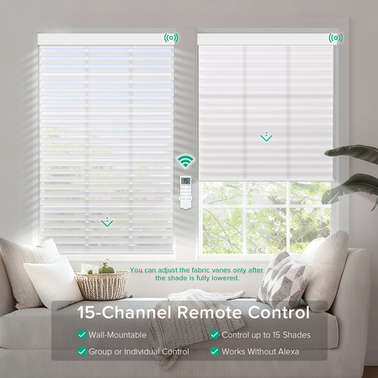 Motorized Shangri-La Sheer Shade – Light Filtering & Custom Fit