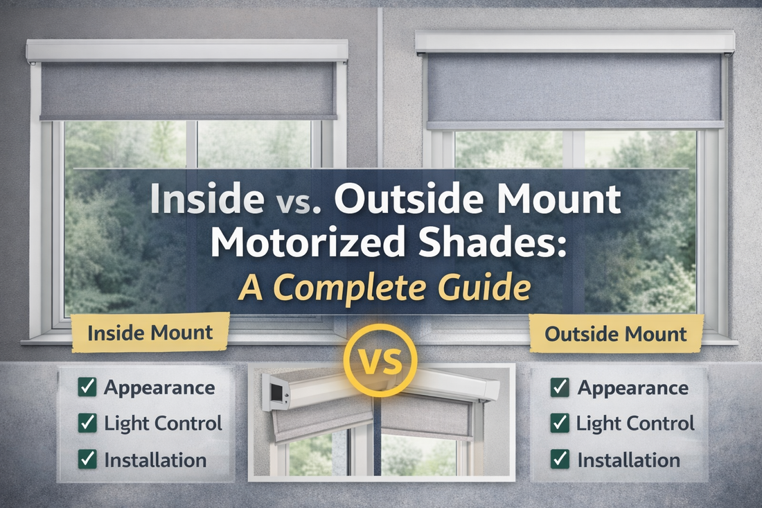 Inside Mount vs Outside Mount Motorized Shades