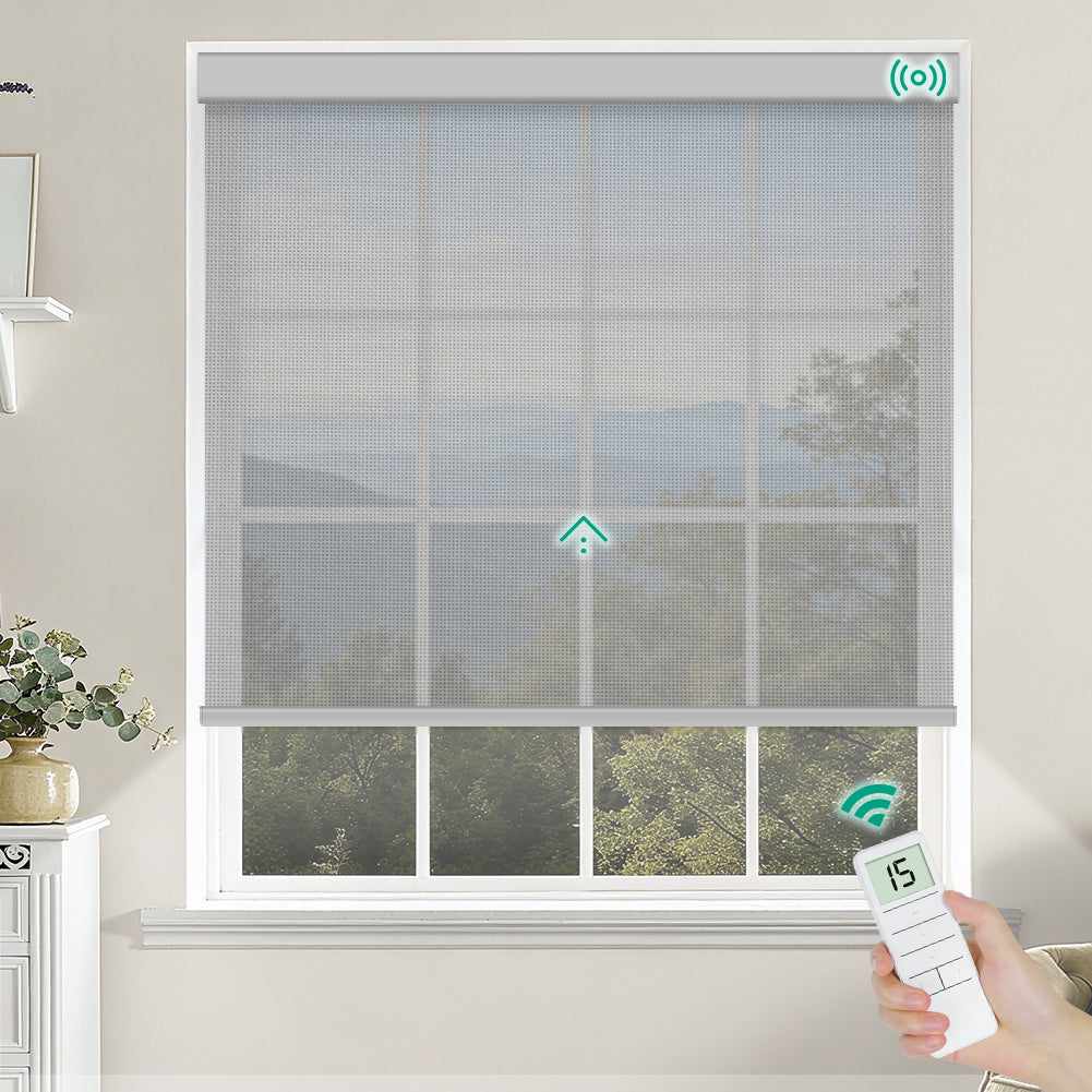 Motorized Light Filtering Fireproof Roller Shades