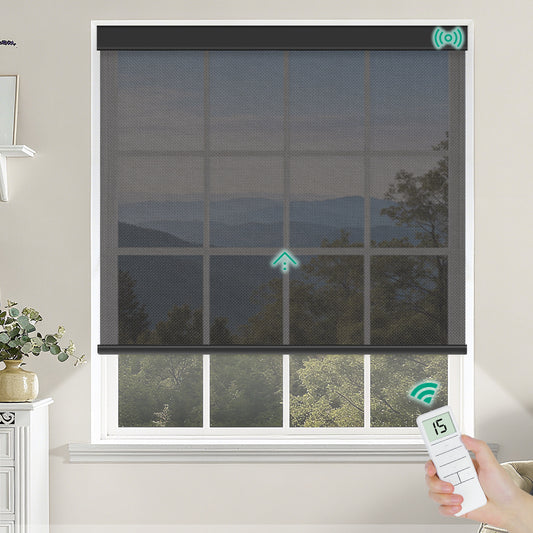 Motorized Light Filtering Fireproof Roller Shades