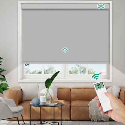 Motorized Blackout Roller Shade - Vinyl Fabric