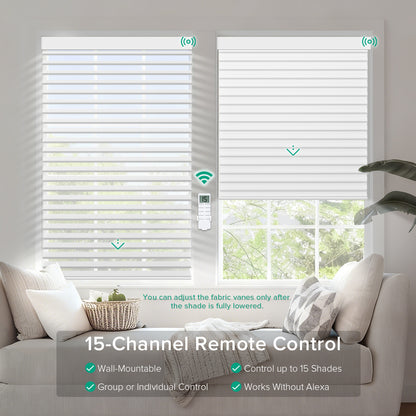 Motorized Shangri-La Sheer Shade - Blackout & Custom Fit