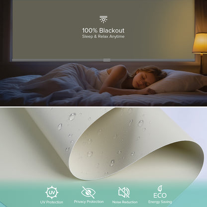 Manual Cordless Blackout Roller Shade - Vinyl Fabric