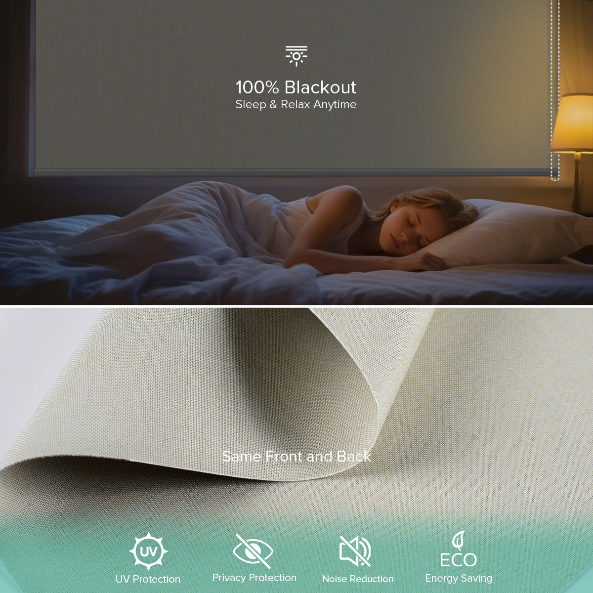 Manual Corded Blackout Roller Shade