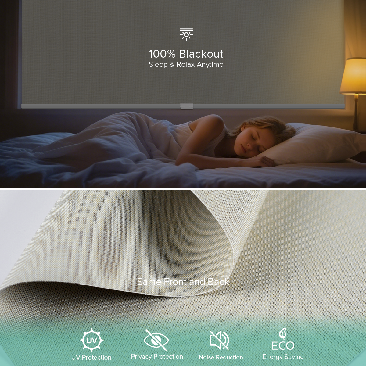 Manual Cordless Blackout Roller Shade