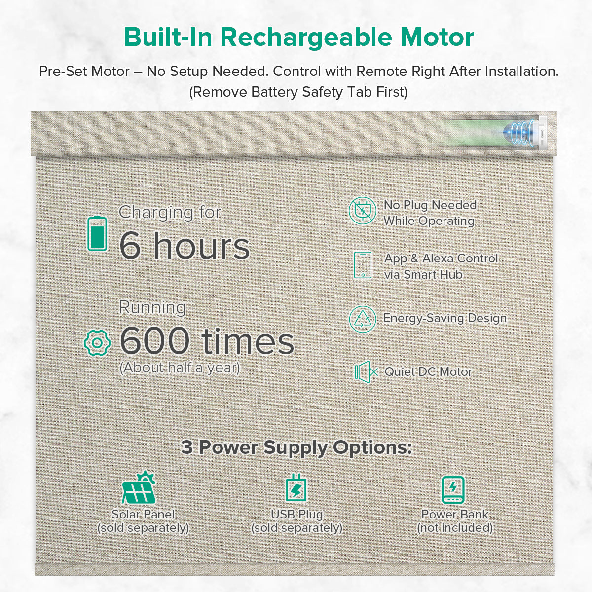 Motorized Blackout Roller Shade