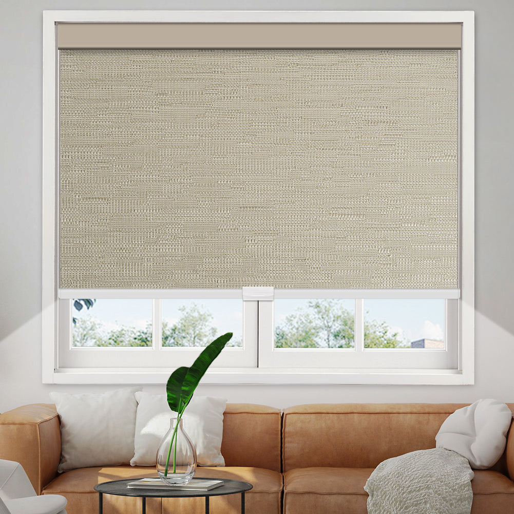 Manual Cordless Blackout Roller Shade - Texture Fabric