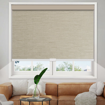 Manual Cordless Blackout Roller Shade - Texture Fabric