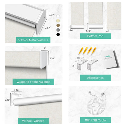 Motorized Blackout Roller Shade - Texture Fabric