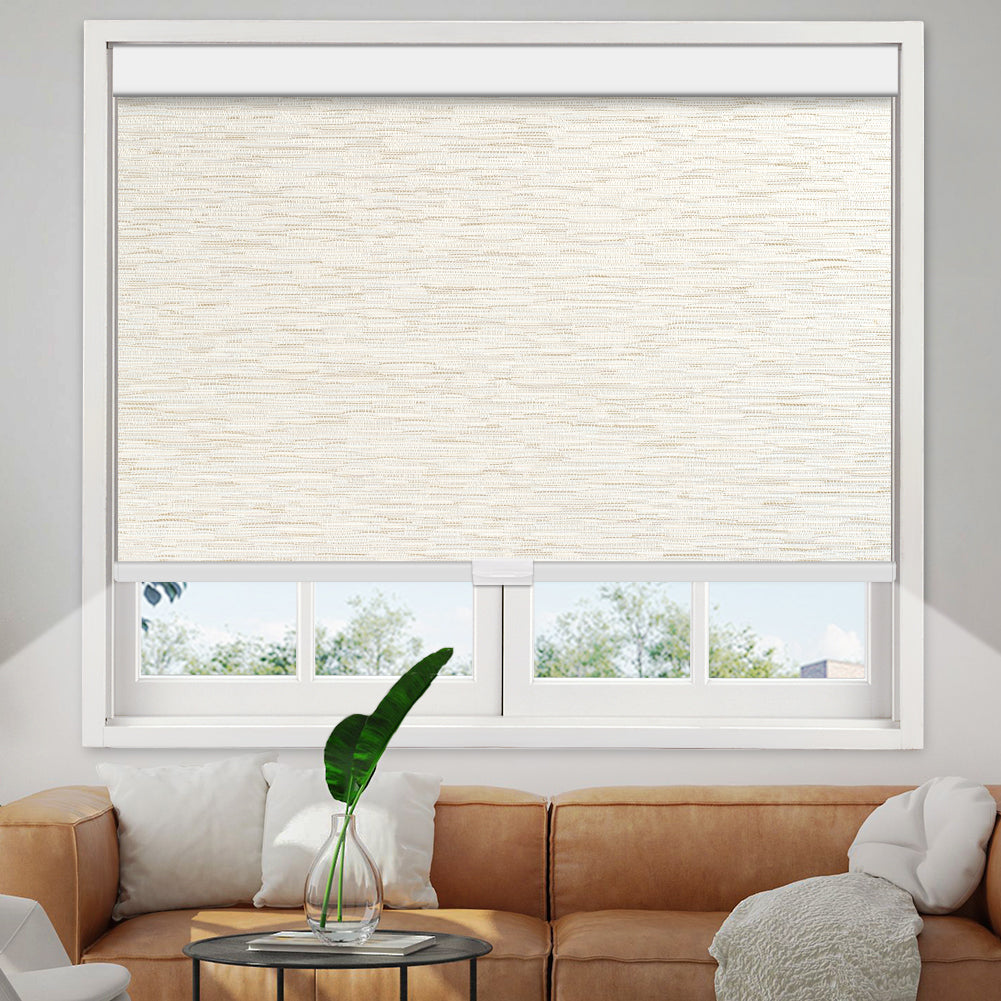 Manual Cordless Blackout Roller Shade - Texture Fabric