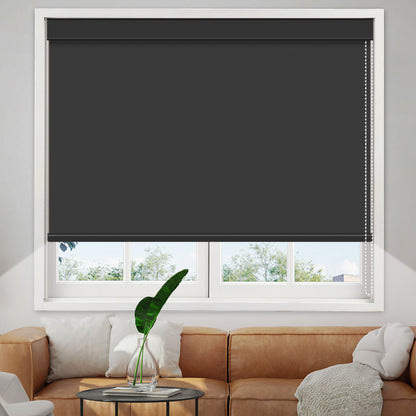 Manual Corded Blackout Roller Shade - Vinyl Fabric